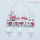 Wooden Christmas Pendants Door Wall Xmas Decor Christmas Tree Hanging Ornaments Happy New Year  Naviidad Decor For Home