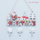 Wooden Christmas Pendants Door Wall Xmas Decor Christmas Tree Hanging Ornaments Happy New Year  Naviidad Decor For Home