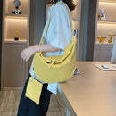 Women’s casual canvas dumpling shoulder bag