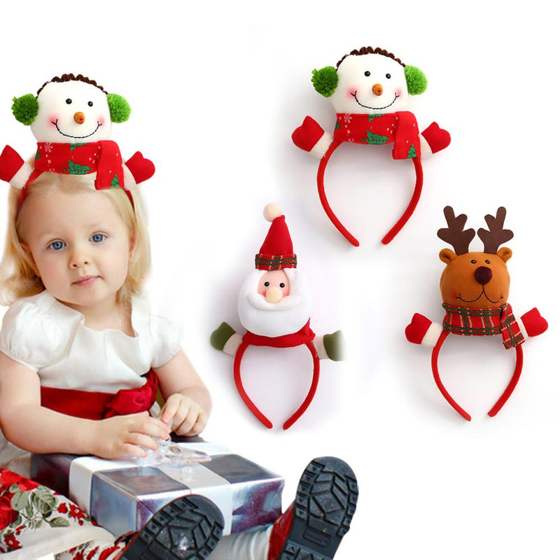 Santa Claus Snowman Christmas Headband Kids Christmas Gift Decoration For Home Navidad Natal Happy New Year