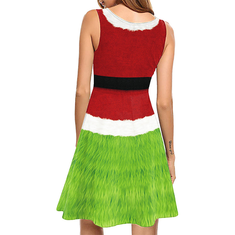 Christmas sleeveless vest dress for children