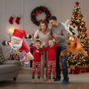 3D Animated Santa Window Decoration for Christmas, Festive Home Party Decor