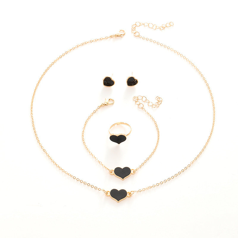 heart jewelry set for women