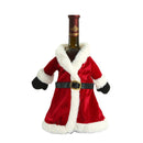 Christmas red wine set, Christmas dress wine bottle set, Christmas dress wine bottle decoration