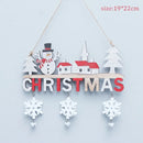 Wooden Christmas Pendants Door Wall Xmas Decor Christmas Tree Hanging Ornaments Happy New Year  Naviidad Decor For Home