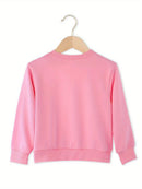 Kids' Casual Christmas Crew Neck Sweatshirt, Polyester Knit