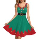 Christmas sleeveless vest dress for children