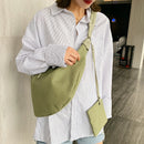 Women’s casual canvas dumpling shoulder bag
