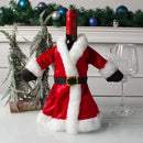 Christmas red wine set, Christmas dress wine bottle set, Christmas dress wine bottle decoration