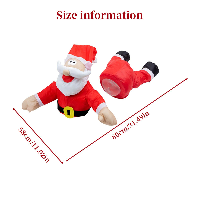 3D Animated Santa Window Decoration for Christmas, Festive Home Party Decor