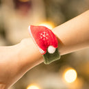 Christmas Decorative Plush Pop Bracelets for Kids, Creative Holiday Gifts and Party Favors for Kindergarten Christmas Celebrations