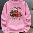 Kids' Casual Christmas Crew Neck Sweatshirt, Polyester Knit