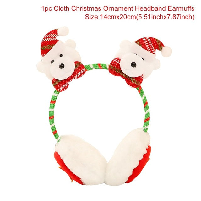 Santa Claus Snowman Christmas Headband Kids Christmas Gift Decoration For Home Navidad Natal Happy New Year