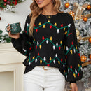 Christmas sweater loose Christmas knit sweater
