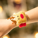 Christmas Decorative Plush Pop Bracelets for Kids, Creative Holiday Gifts and Party Favors for Kindergarten Christmas Celebrations