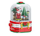 Christmas Building Music Box Christmas Tree Rotating Light Building Blocks Assembly Kids Toys