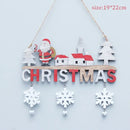 Wooden Christmas Pendants Door Wall Xmas Decor Christmas Tree Hanging Ornaments Happy New Year  Naviidad Decor For Home
