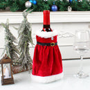 Christmas red wine set, Christmas dress wine bottle set, Christmas dress wine bottle decoration
