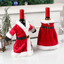 Christmas red wine set, Christmas dress wine bottle set, Christmas dress wine bottle decoration