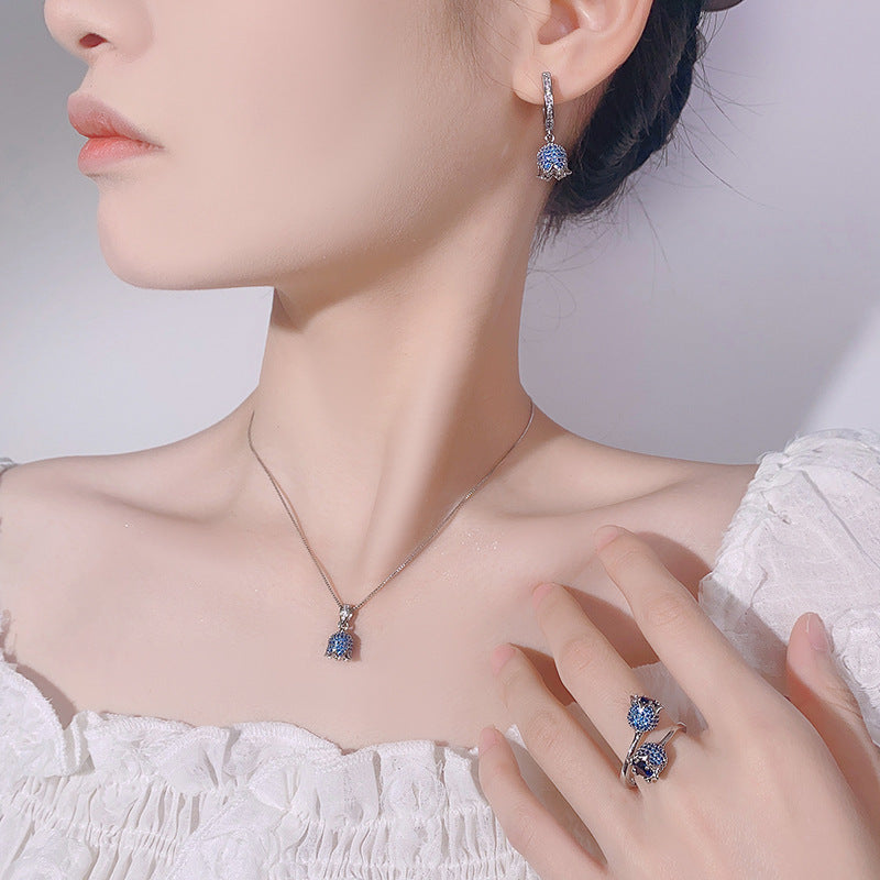 Full Diamond Fashion All-match Jewelry Suit